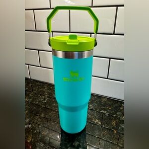 Stanley Aqua and Lime Iceflow 30oz Flip Straw
